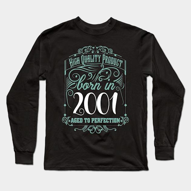 High quality Product born in 2001 Long Sleeve T-Shirt by Diannas